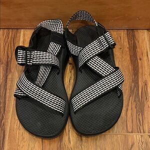 Chaco Black and White Sandals